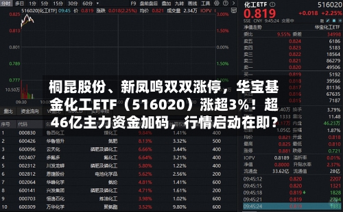 桐昆股份、新凤鸣双双涨停，华宝基金化工ETF（516020）涨超3%！超46亿主力资金加码	，行情启动在即？-第2张图片