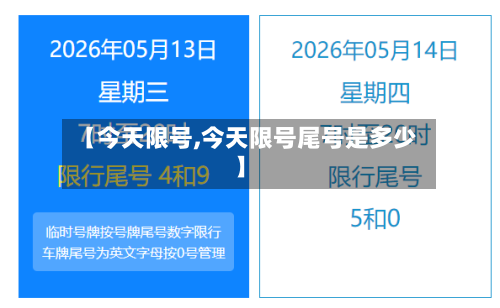 【今天限号,今天限号尾号是多少】