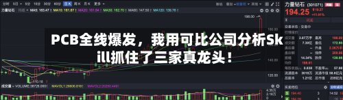 PCB全线爆发，我用可比公司分析Skill抓住了三家真龙头！-第2张图片